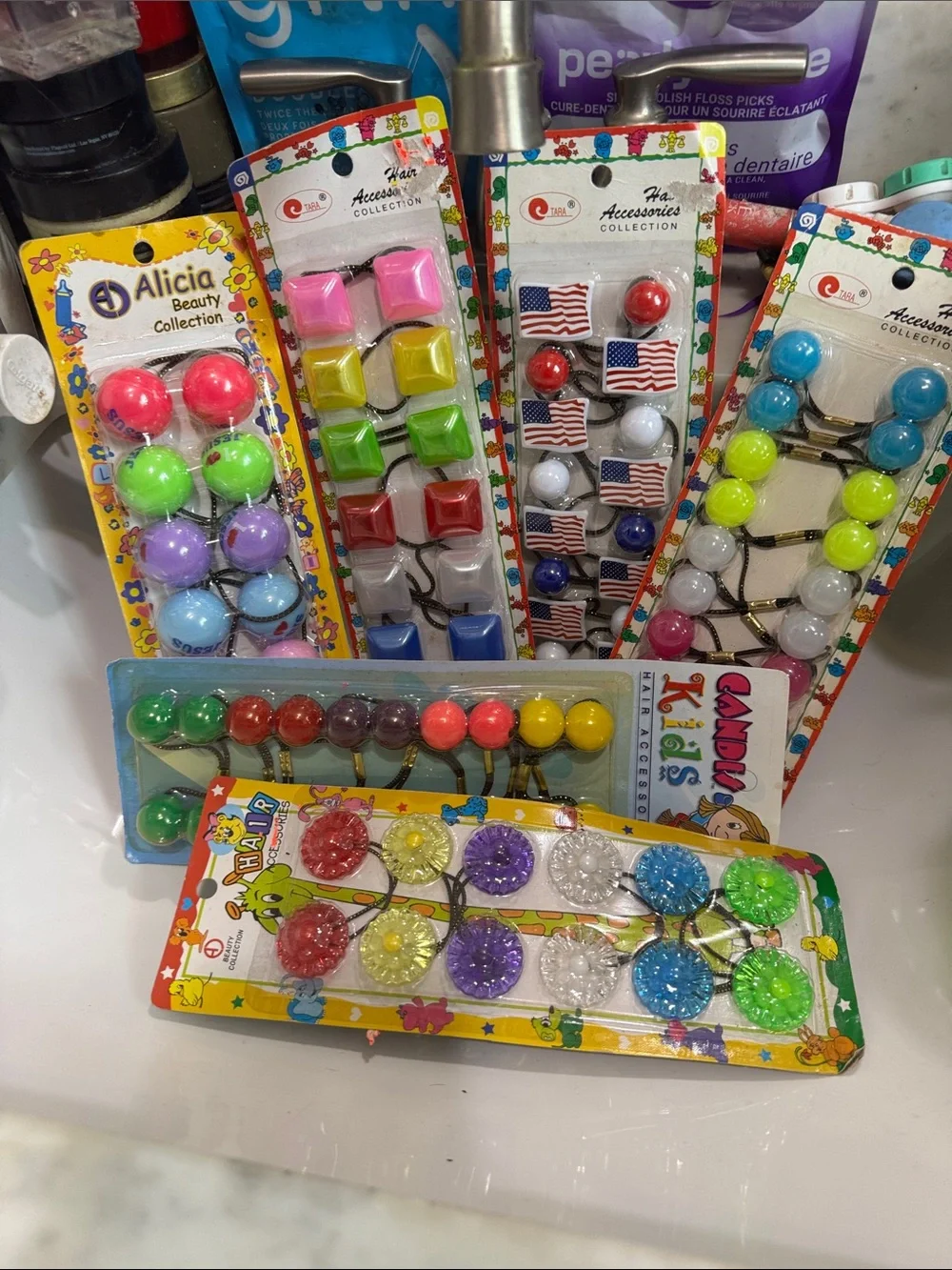 Girls barrette and hair ball bundle